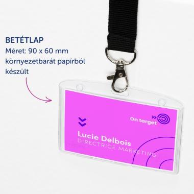 Avery névkitűző szett nyakpánttal, 60 × 90 mm, 10 db - fekete