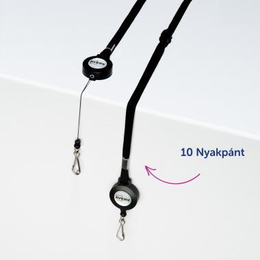 Avery nyakpánt kihúzható, 400 × 8 mm, 10 db - fekete