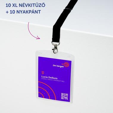 Avery igazolványtartó szett XL nyakpánttal, 105 × 148 mm, 10 db - átlátszó