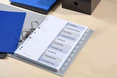 Elválasztólap A4 10 lapos PP nyomtatható füllel