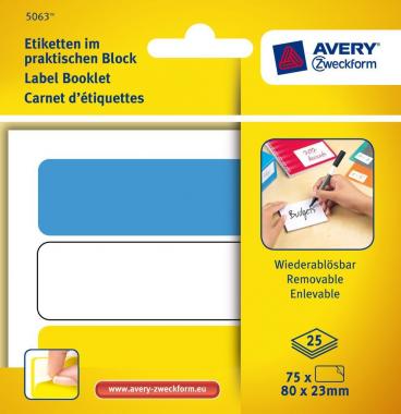 Avery visszaszedhető öntapadó kézzel írható címke 80 x 23 mm