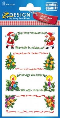 Avery karácsonyi papír matrica -  advent ajádékkísérő 3 ív