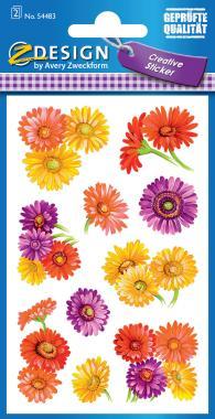 Avery papír matricák - gerbera 2 ív
