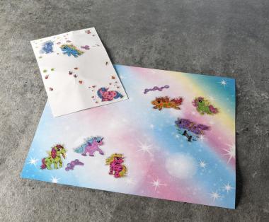 Avery glitter matricák - unikornis 1 ív