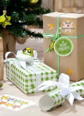 Avery tekercses karácsonyi matrica -Merry Christmas felirat