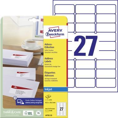 Avery fehér címzés címke C6-os borítékra 63,5 x 29,6 mm