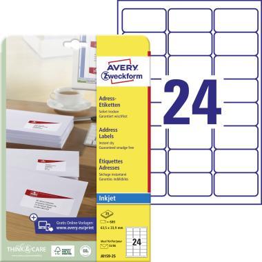 Avery fehér címzés címke C6 borítékra 63,5 x 33,9 mm
