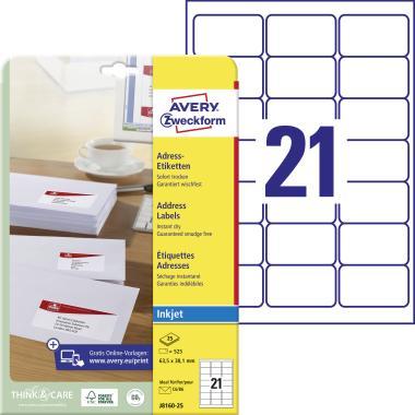 Avery fehér címzés címke C6 borítékra 63,5 x 38,1mm