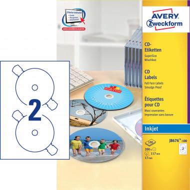 Avery öntapadó CD címke SuperSize 117 mm