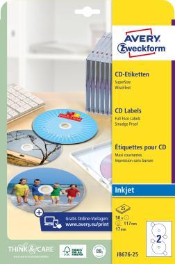 Avery  öntapadó CD címke SuperSize 117 mm