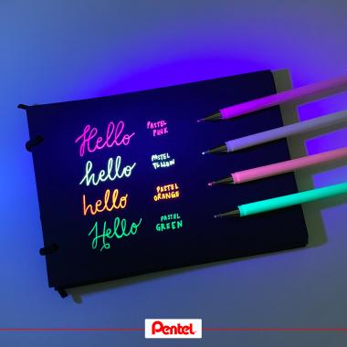 Pentel zselés kupakos rollertoll Hybrid Milky pasztell 0,8 mm - barack