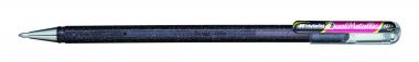 Pentel zselés rollertoll kupakos Dual-Hybrid metál 1,0 mm - fekete + metálpiros