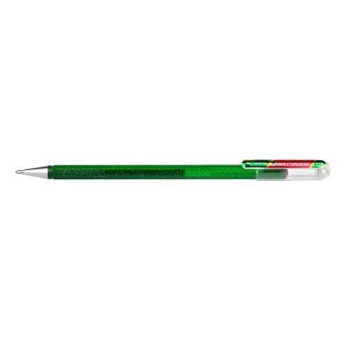Pentel zselés rollertoll kupakos Dual-Hybrid metál 1,0 mm - piros + metálzöld