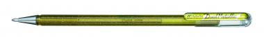 Pentel zselés rollertoll kupakos Dual-Hybrid metál 1,0 mm - arany