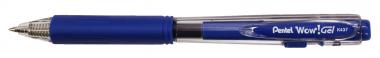Pentel zselés rollertoll nyomógombos háromszög fogózóna WoW!GEL  0,7 mm - kék
