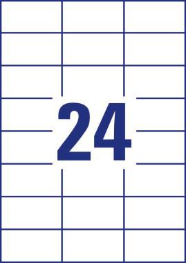 Avery visszaszedhető időjárásálló fehér poliészter címke 70 x 37 mm