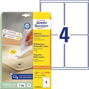 Avery univerzális visszaszedhető címke 99,1 x 139 mm