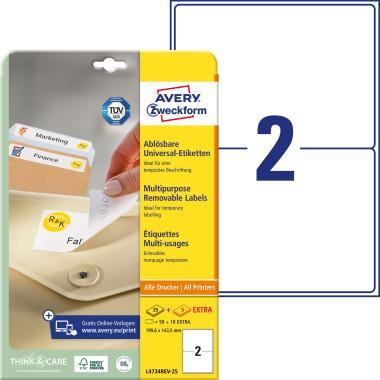 Avery univerzális visszaszedhető címke 199,6 x 143,5 mm