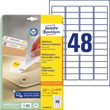Avery univerzális visszaszedhető címke 45,7 x 21,2 mm
