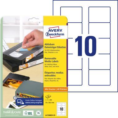 Avery visszaszedhető címke floppyra 70 x 50,8 mm