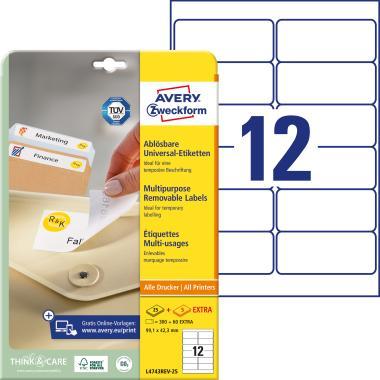 Avery univerzális visszaszedhető címke 99,1 x 42,3 mm