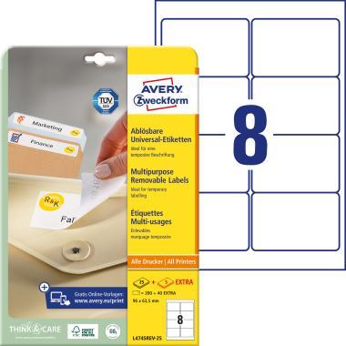 Avery univerzális visszaszedhető címke 96 x 63,5 mm