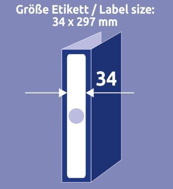 Avery függőmappa címke 34 x 297 mm