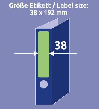 Avery iratrendező címke zöld, 192 x 38 mm