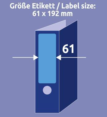 Avery iratrendező címke - kék 192 x 61 mm 100 ív