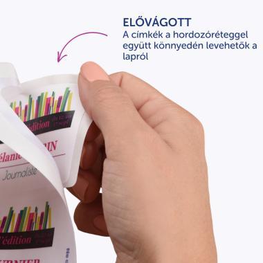Avery öntapadó névcímke acetátselyem, 88,9 × 31 mm, 320 db - fehér