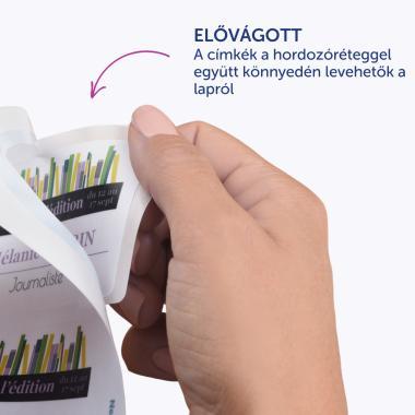 Avery öntapadó névcímke acetátselyem, 63,5 × 29,6 mm, 540 db - fehér