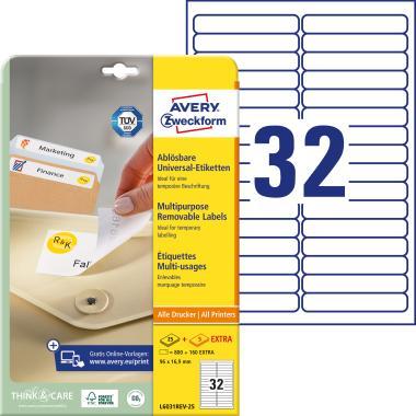 Avery univerzális visszaszedhető címke  96 x 16,9 mm
