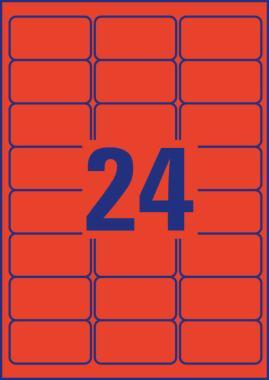 Avery univerzális visszaszedhető piros címke 63,5 x 33,9 mm