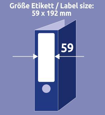 Avery iratrendező címke fehér 192 x 59 mm