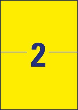 Avery időjárásálló sárga poliészter címke 210x148 mm