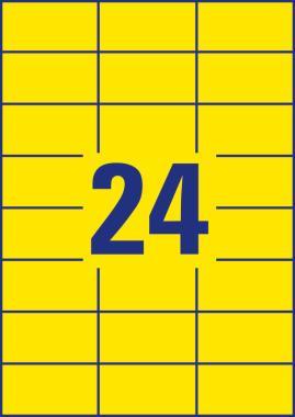 Avery időjárásálló sárga poliészter címke 70 x 37 mm