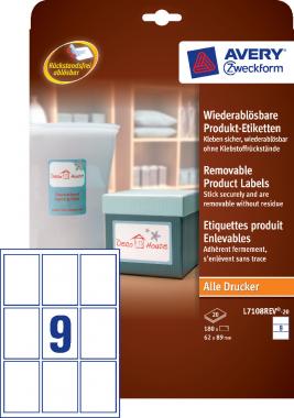 Visszaszedhető termék címke 62x89mm 20lap