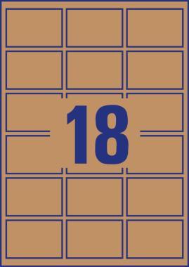 Avery barna Kraft papír címke 62 x 42 mm - barna