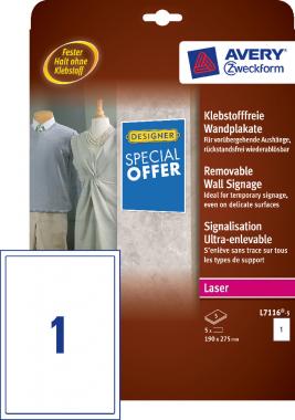 Visszaszedhető Információs címke 190x275mm 5lap
