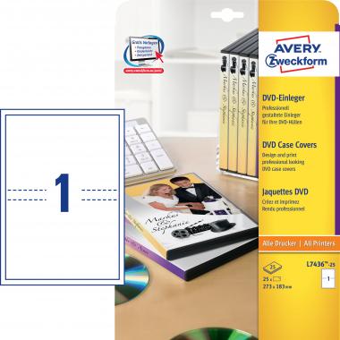Avery mikroperforált DVD tokbetét 273 x 183 mm