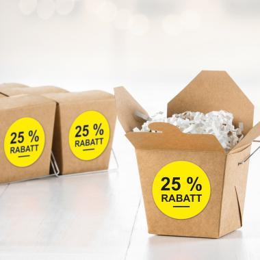 Avery visszaszedhető neonsárga címke Ø 63,5 mm átmérőjű