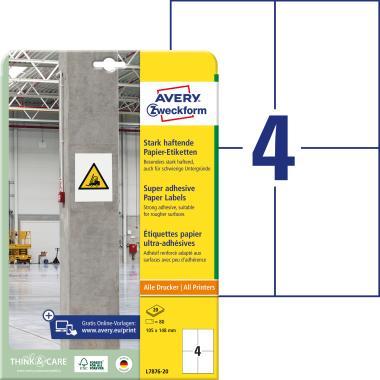 Avery szuper tapadású öntapadó papír címke - fehér 105x148 mm