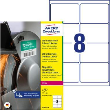 Avery ultra ellenálló címke 99,1 x 67,7 mm