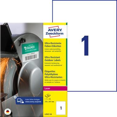Avery ultra ellenálló címke 210 x 297 mm
