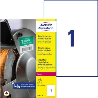 Avery ultra ellenálló címke 210 x 297 mm