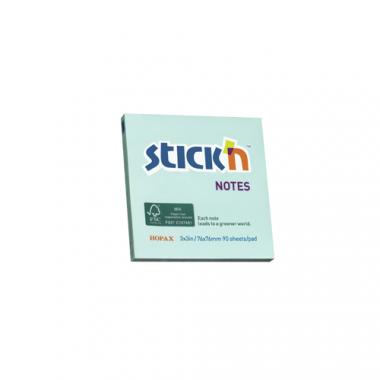 Stick'n öntapadó jegyzettömb FSC COC CERTIFIED környezetbarát 76x76 mm, 90 lap - pasztell kék