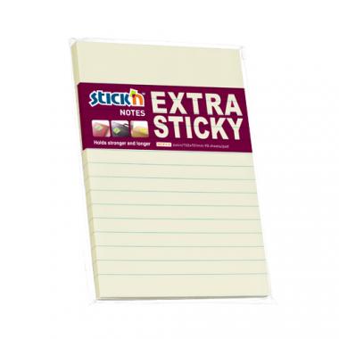 Stick'n öntapadó jegyzettömb vonalazott Extra Sticky 150x101 mm - pasztell sárga