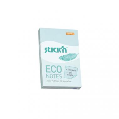Stick'n öntapadó jegyzettömb Eco Note 76x51 mm, 100 lap - pasztell kék