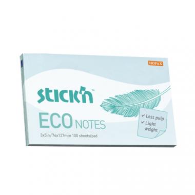 Stick'n öntapadó jegyzettömb Eco Note 76x127 mm, 100 lap - pasztell kék