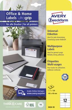 Avery univerzális címke 105 x 57 mm - fehér 10 ív